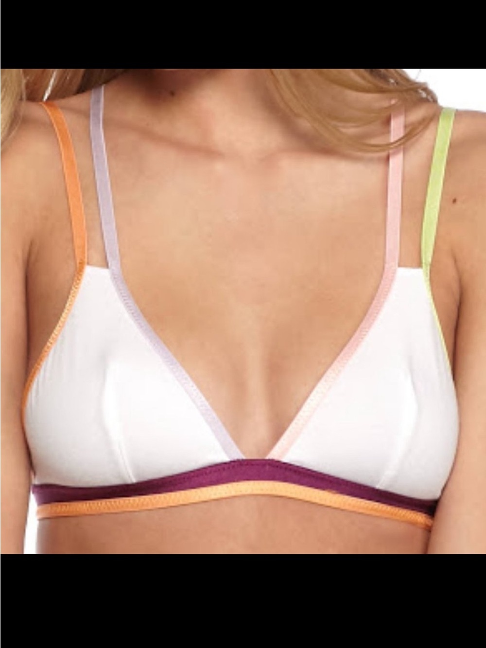 Free People Finn Strappy Back Bralette in White NWT